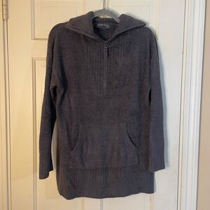 Barefoot Dreams CozyChic Lite Half Zip Pullover Tunic Women’s Size Medium Gray